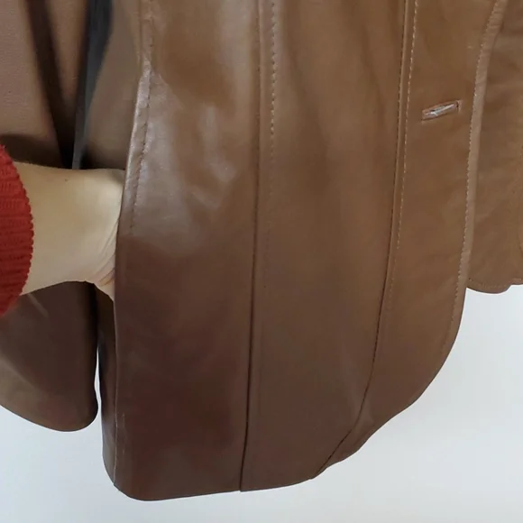 Pamela McCoy brown leather jacket - Picture 8 of 10